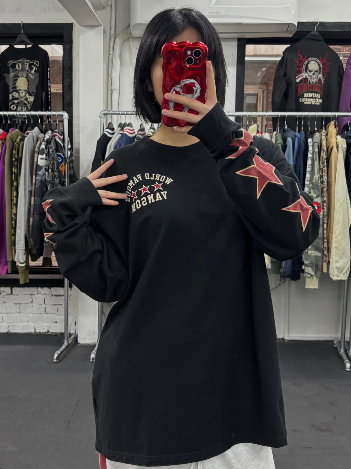 밴슨 레더 스타 롱슬리브 상품이미지4