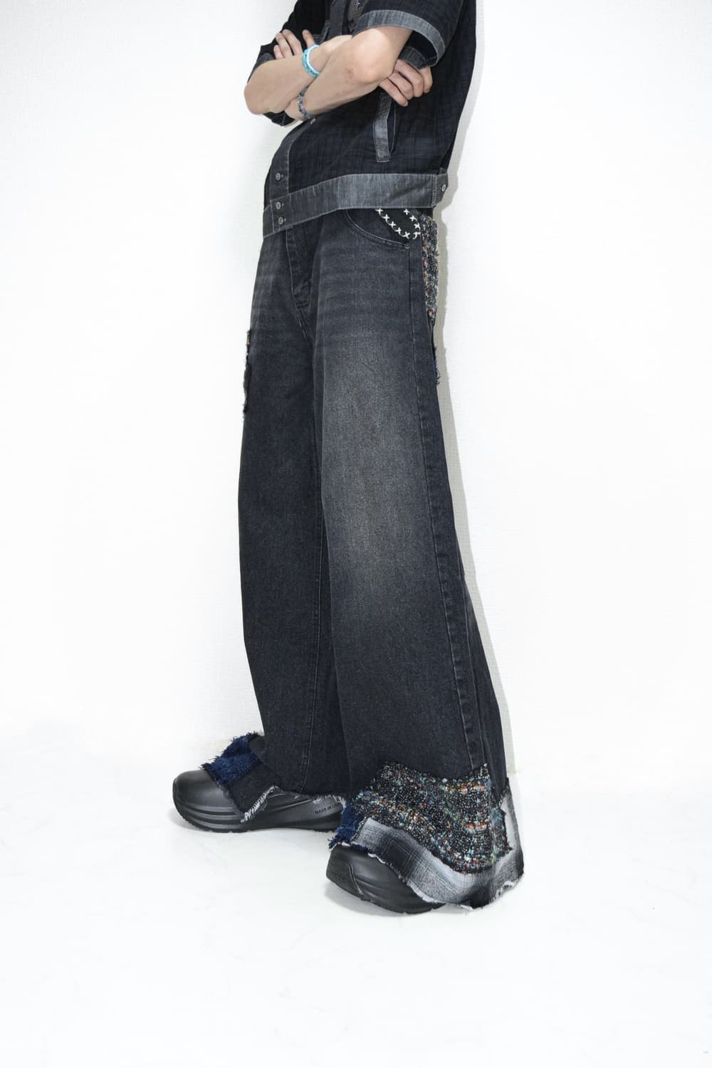 TΣist Erosion Baggy Denim Pants / Black 상품이미지8