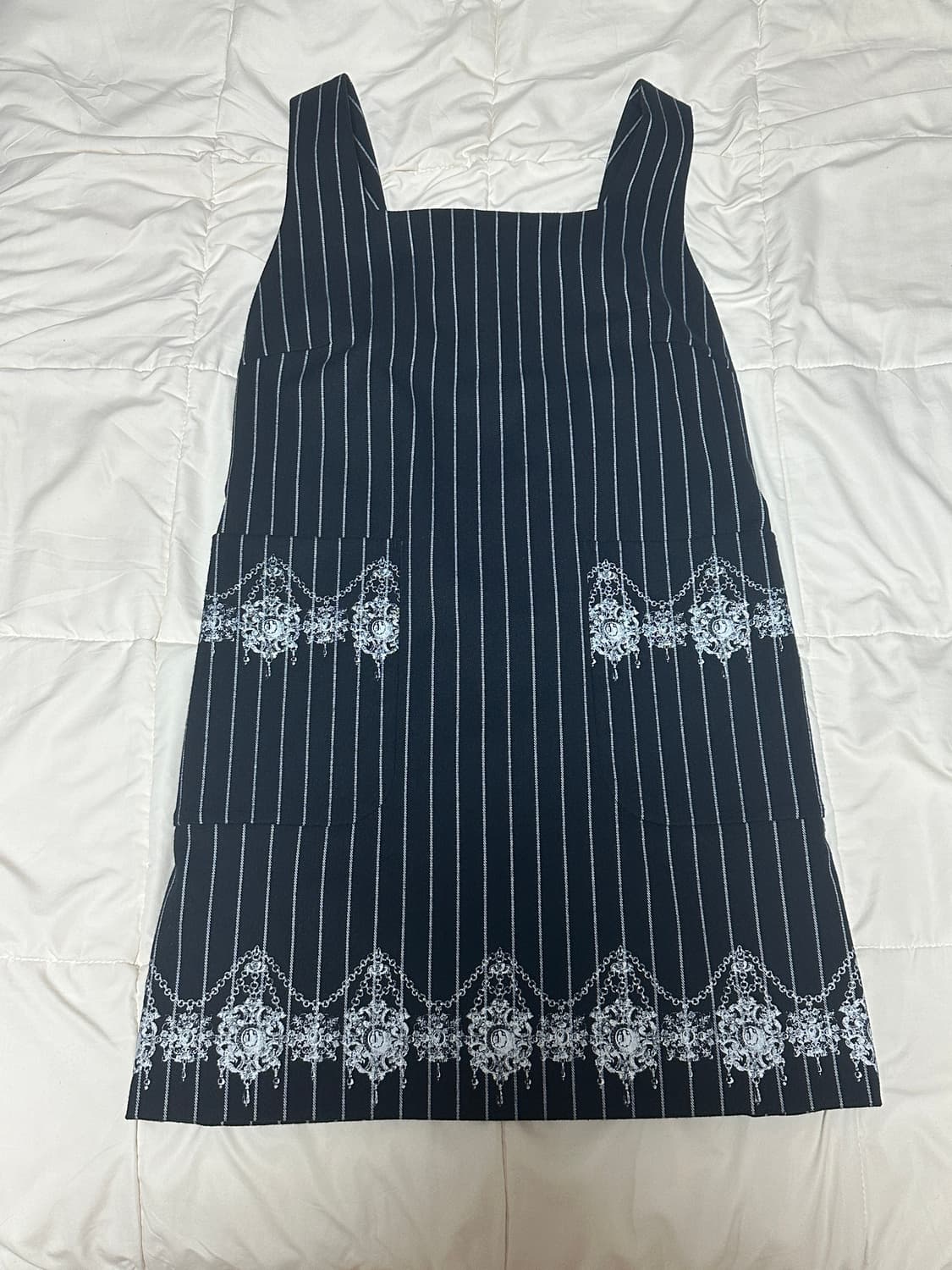 스티브요니 스트라이프 원피스 네이비 상품이미지2