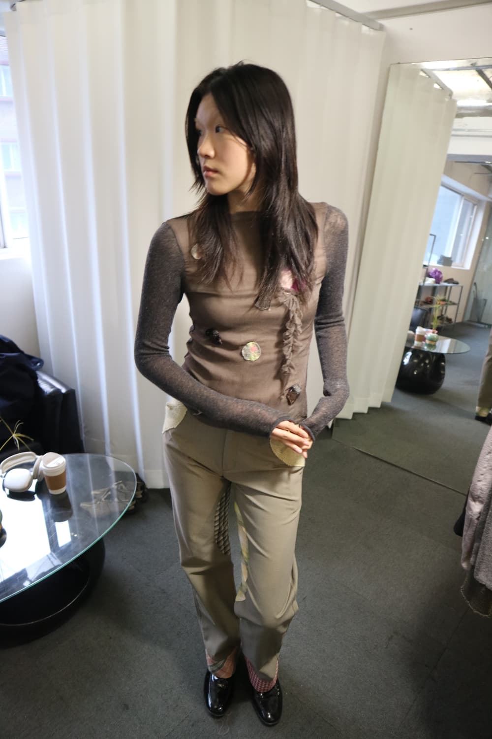 Garbage Core pois pois knitted top 상품이미지3