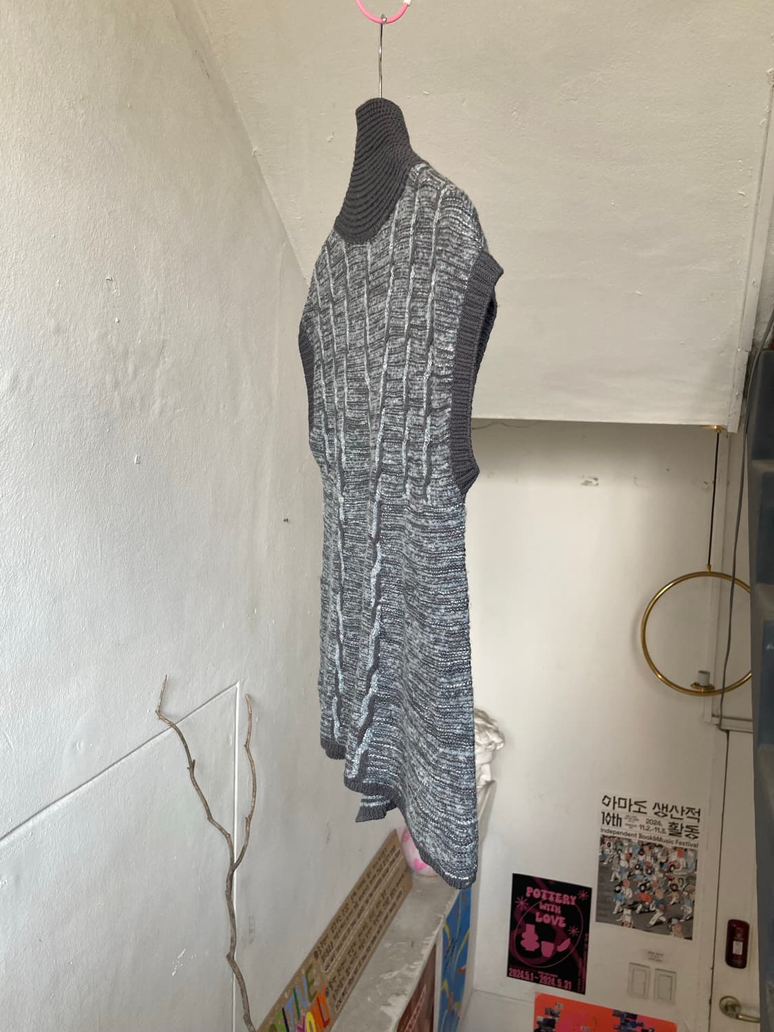 울 79% 레이어드 반팔 니트 상품이미지8