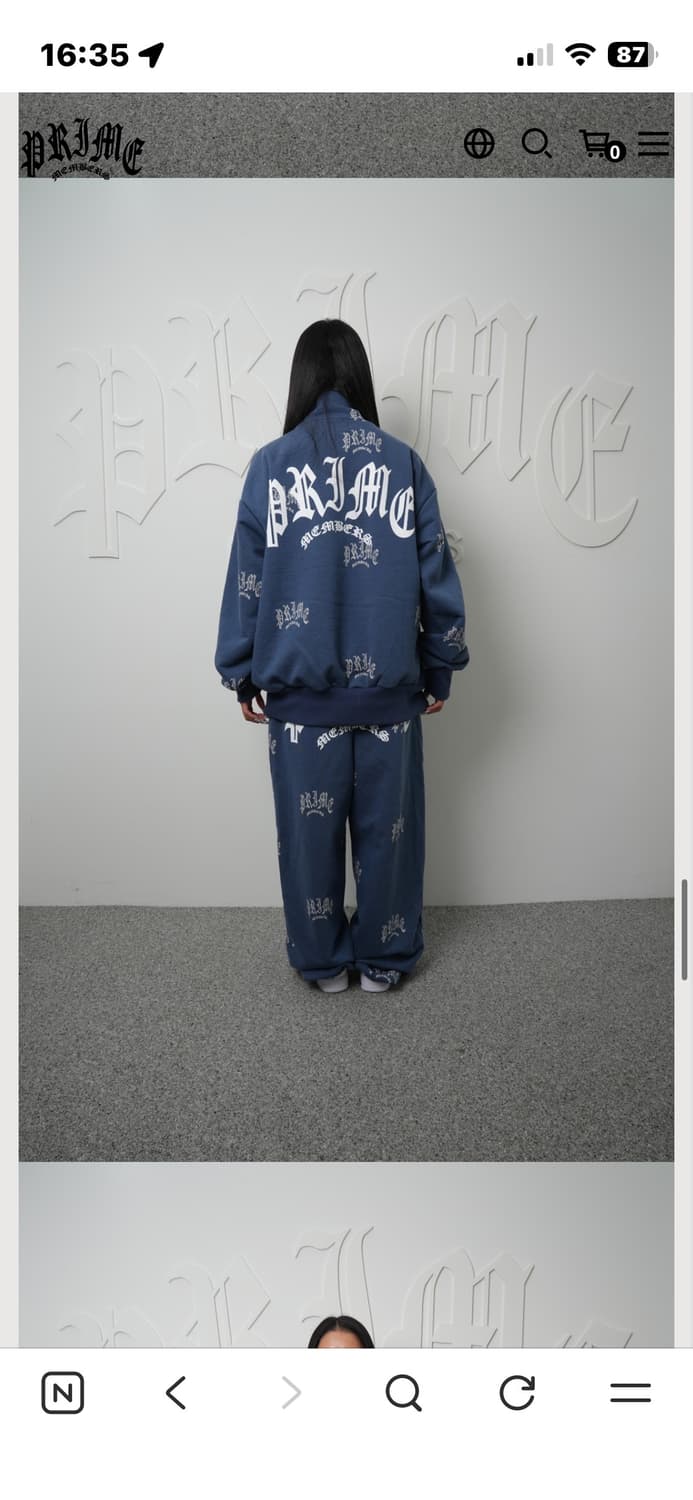 [프라임멤버스] Jacquard Wide Joggers light Blu 상품이미지6