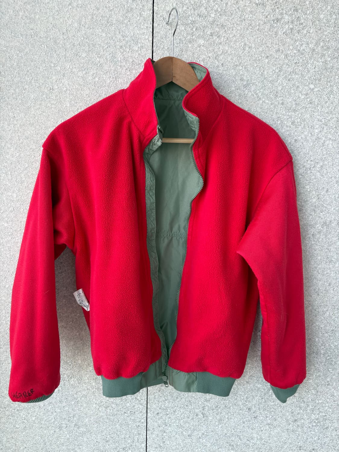 80's빈티지 파타고니아 신칠라 쉘드 봄버 자켓 올리브/레드 상품이미지7