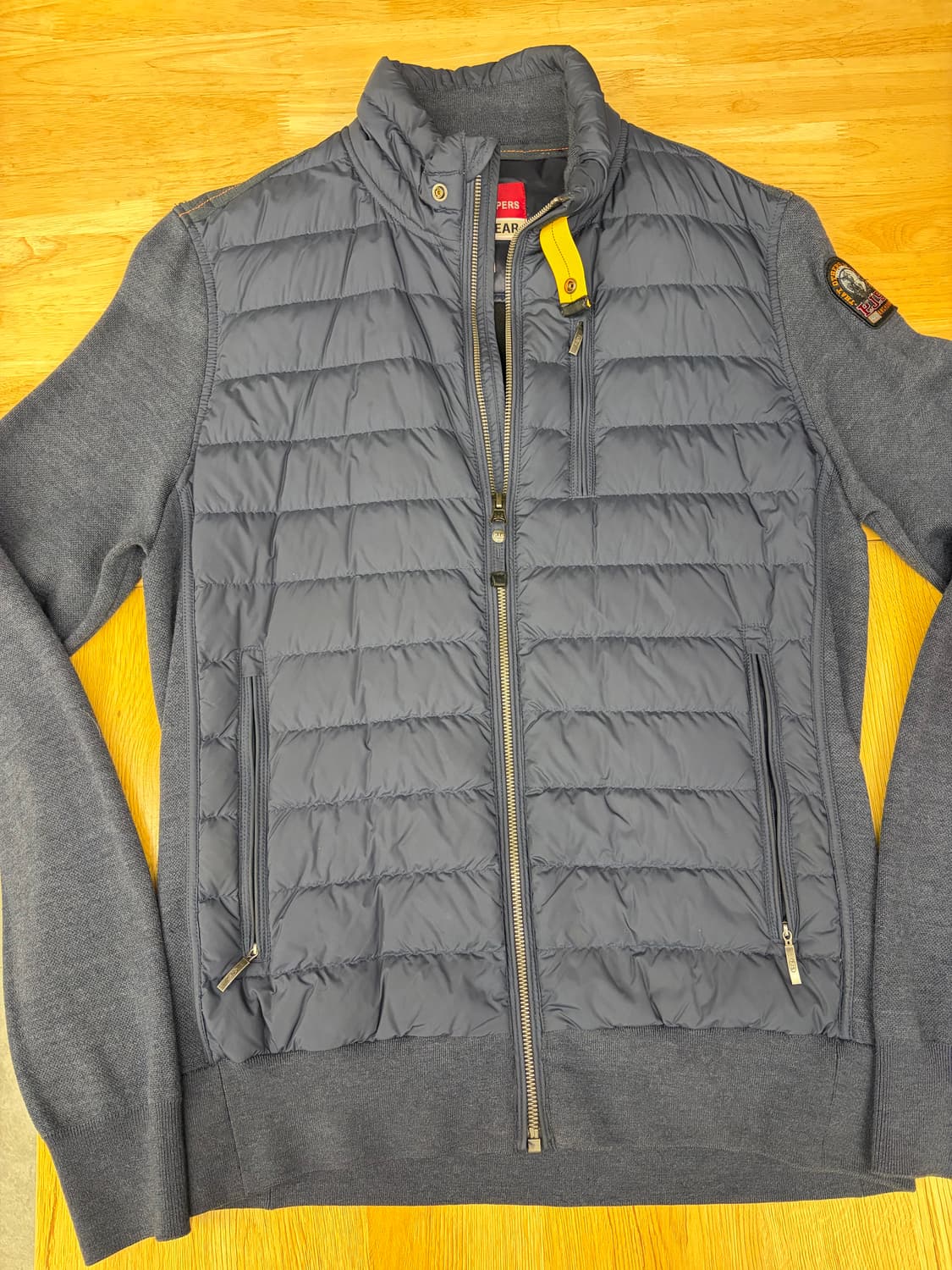 [L] 파라점퍼스 패딩 니트 집업 블루 상품이미지2