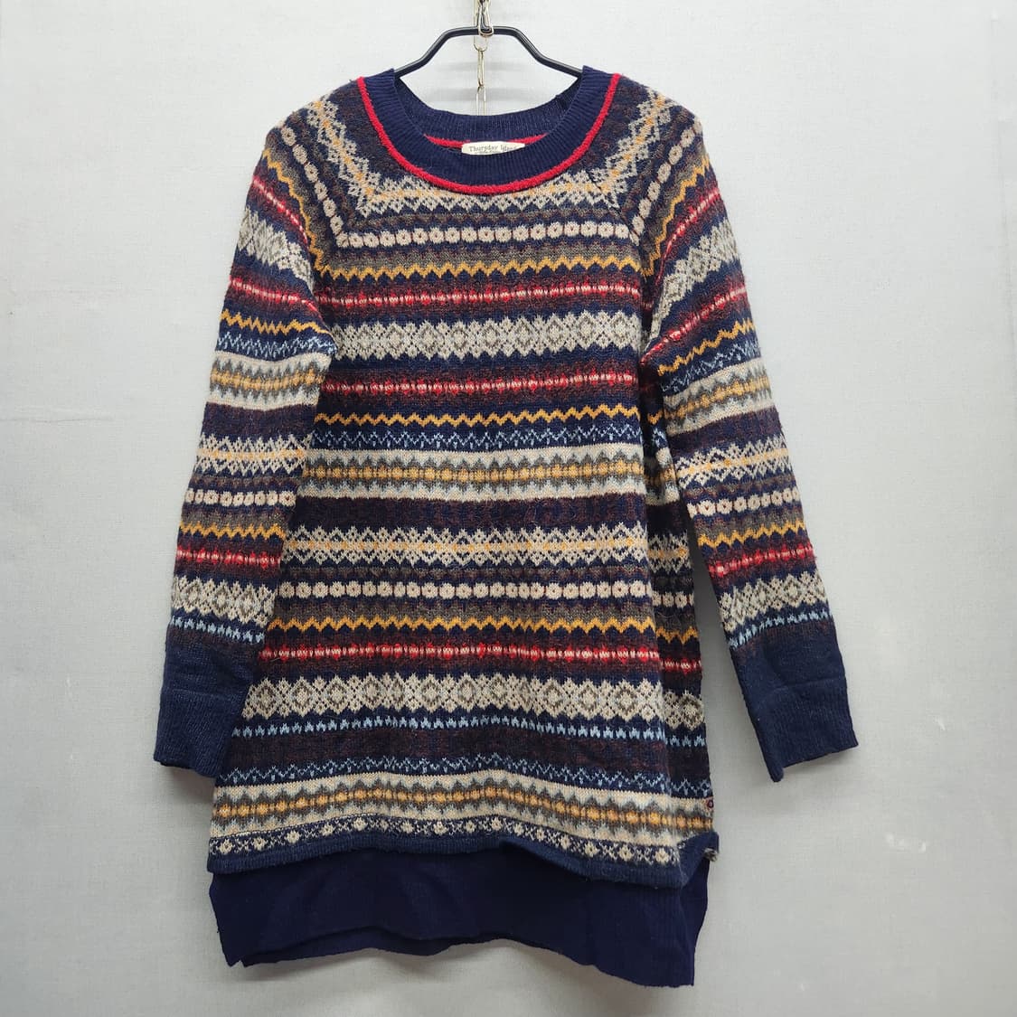 써스데이아일랜드 페어아일 패턴 니트 S(M) 상품이미지1