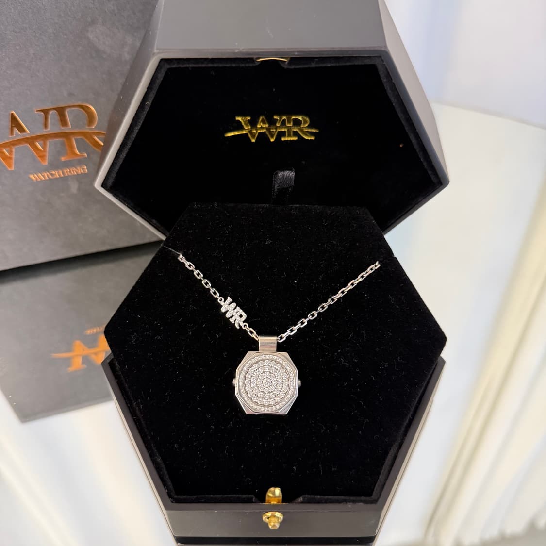 워치링 AP 풀다이아 목걸이 L사이즈 화이트골드 상품이미지3