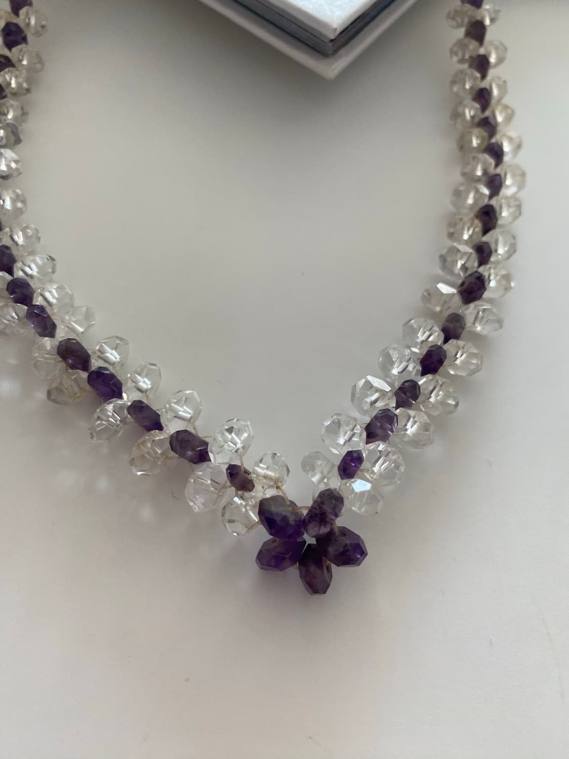 빈티지 퍼플 크리스탈 비즈 목걸이 상품이미지2