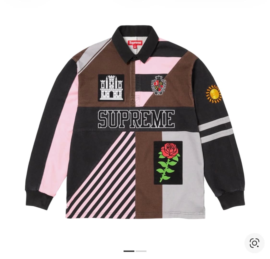 슈프림 로즈 럭비 블랙  FW23 중고 판매해용 상품이미지1