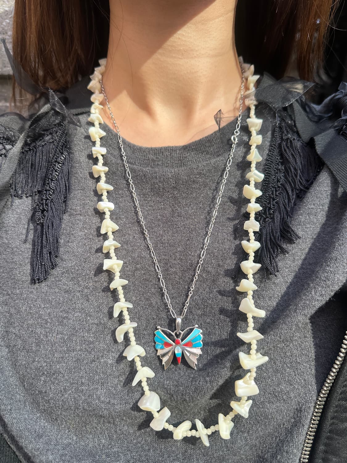 Butterfly Turquoise Inlay 925SilverNeckl 상품이미지4