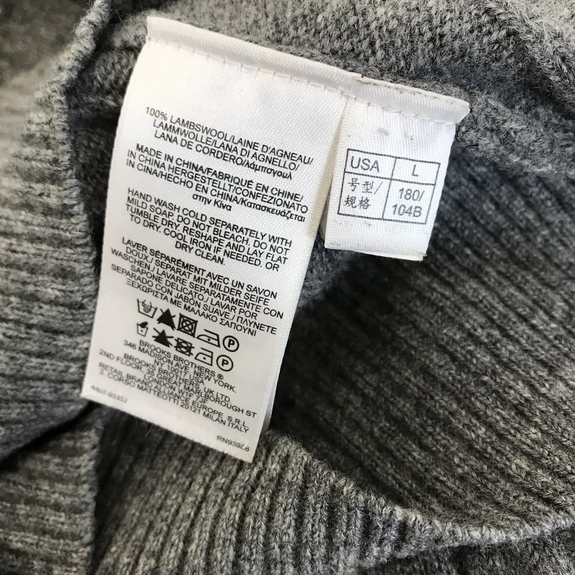 브룩스브라더스 셔틀랜드 램스울100프로 케이블니트 [L사이즈] 상품이미지6