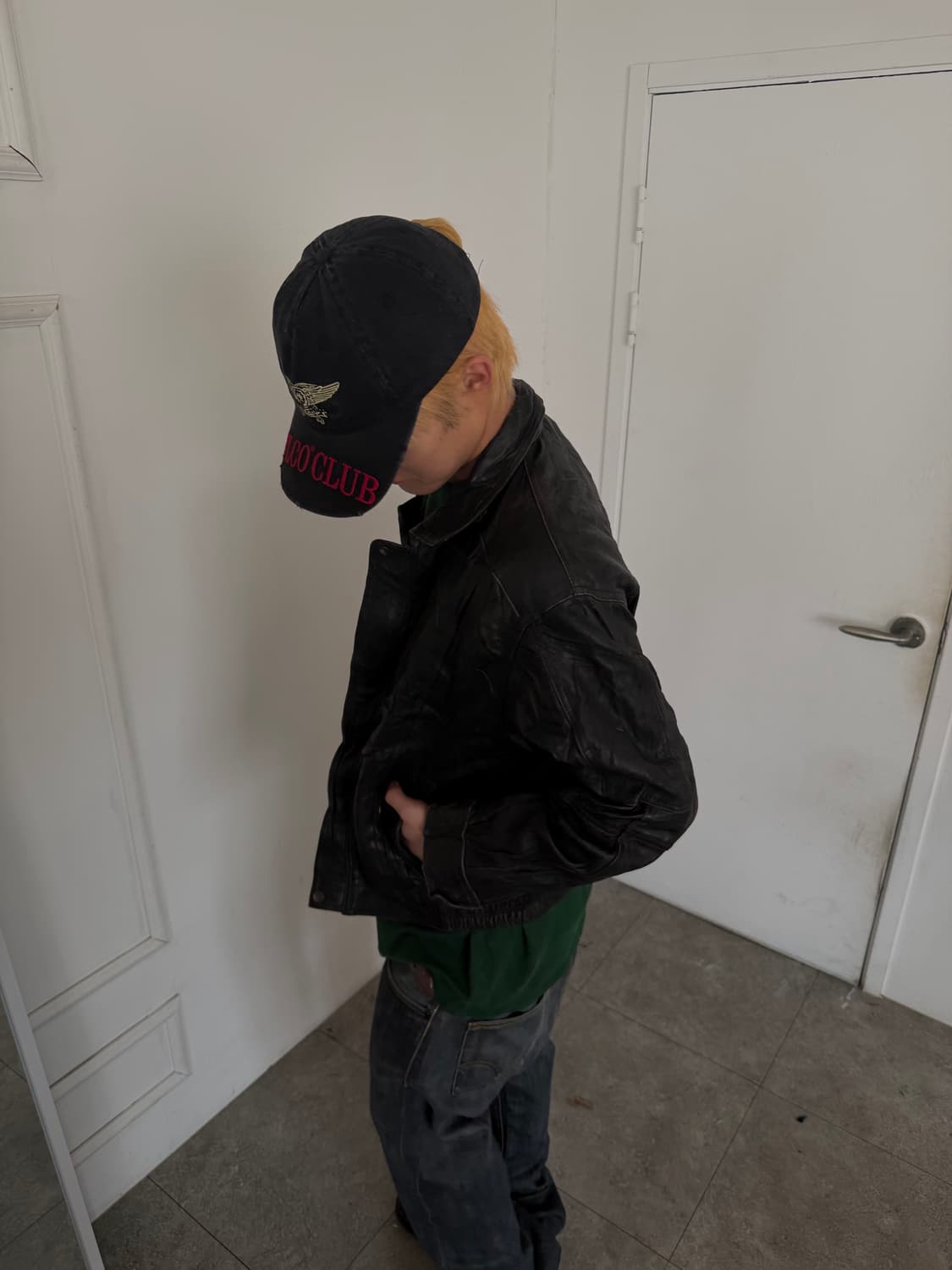 레더 블루종 자켓 상품이미지5