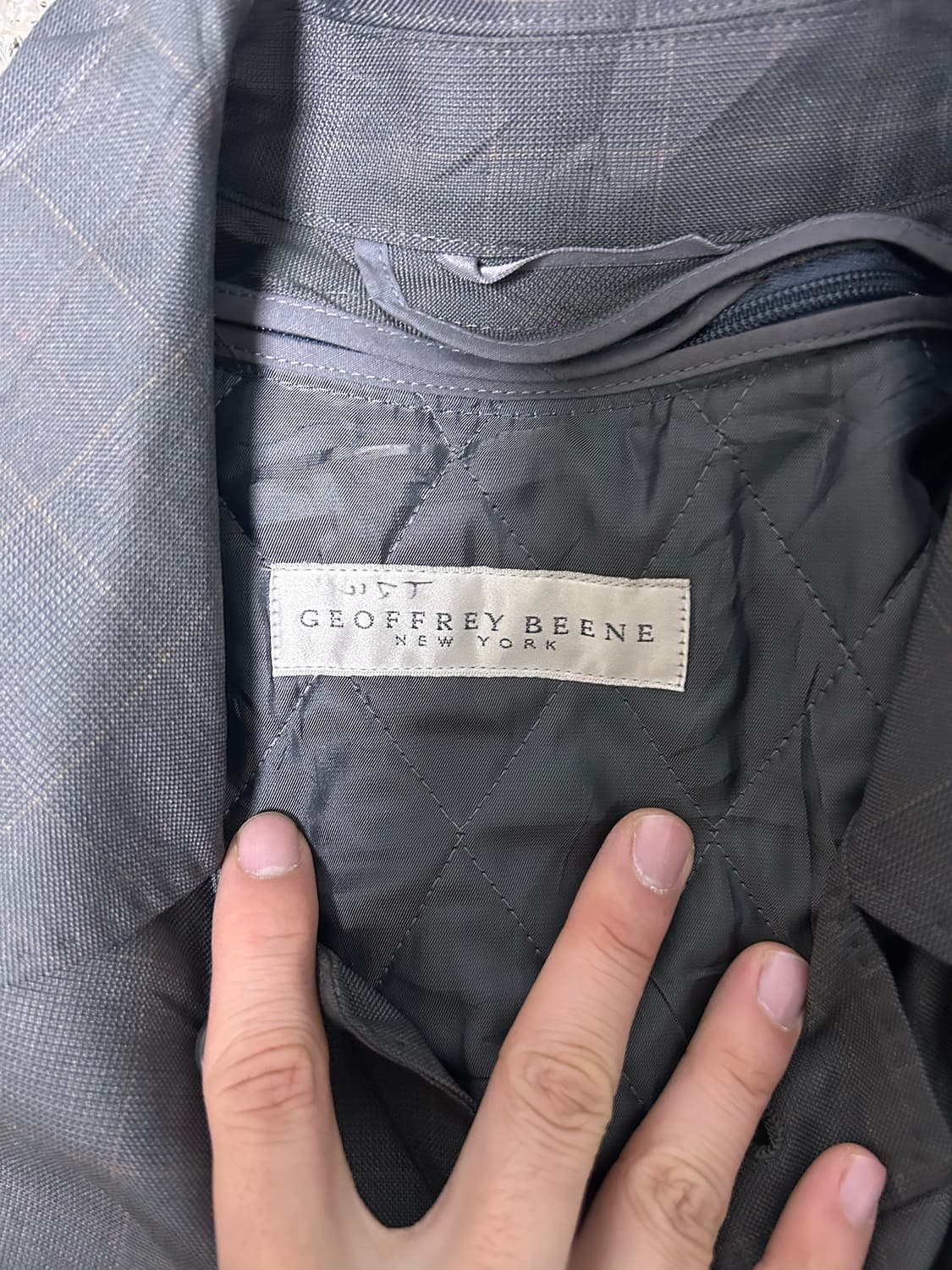 일제 GEOFEREY BEENE 체크 트랜치코트 사이즈105-110 상품이미지3