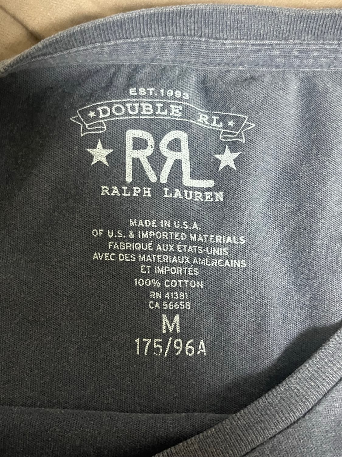 RRL 더블알엘 로고 티셔츠 made in USA 상품이미지2