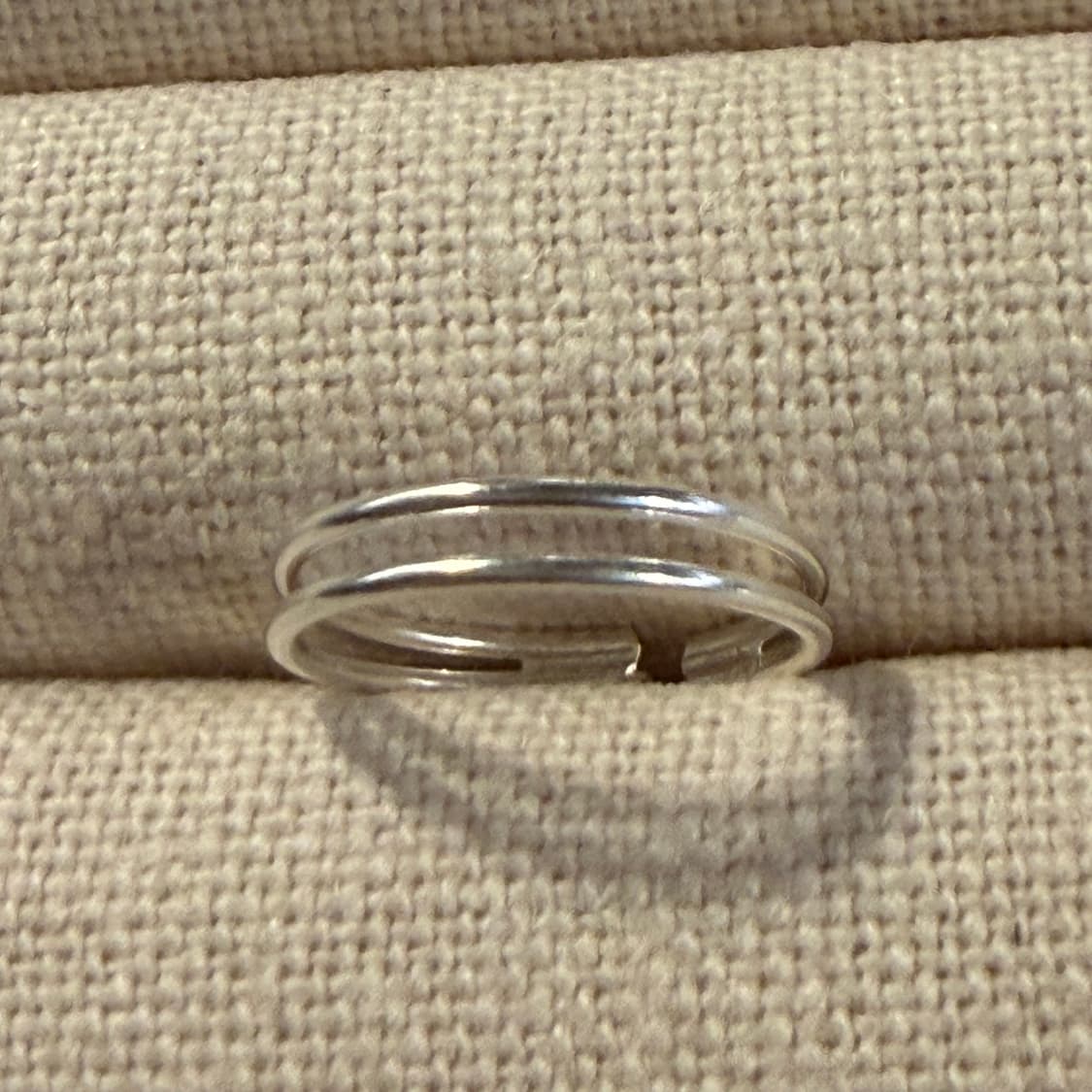 새상품 여성 오픈링 투라인 반지 은반지 실버링 상품이미지2