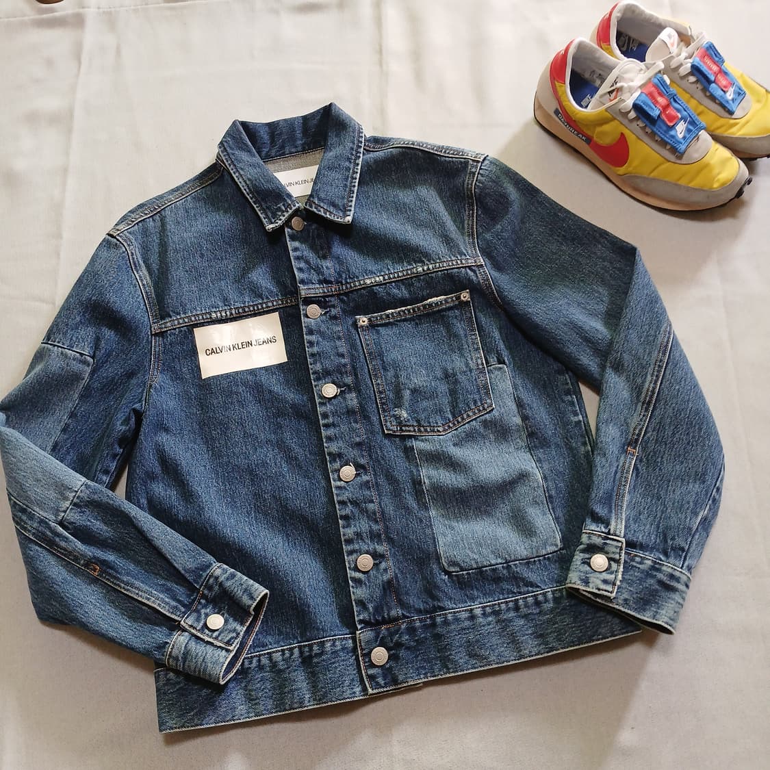 CK 캘빈클라인 데님 패치워크 청자켓 자켓 상품이미지2