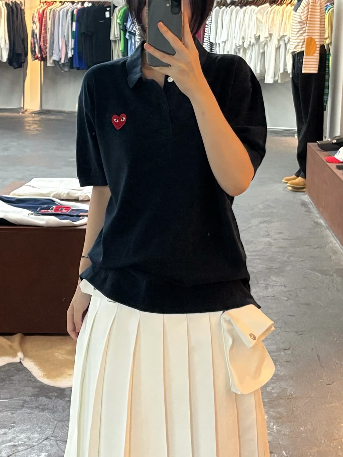 꼼데가르송 플레이 PK 반팔 카라 티셔츠 상품이미지1