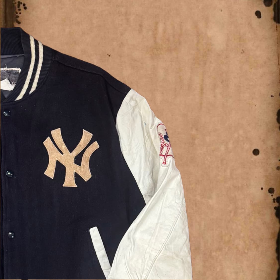 Vtg 90’s 뉴욕양키스 레더 바시티자켓 상품이미지2