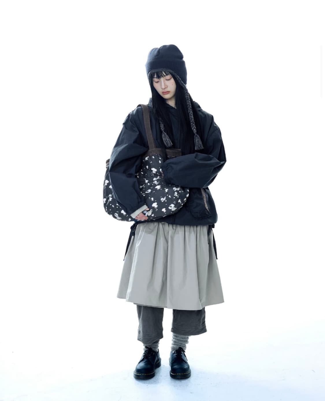 코이세이오 체크 링클스 윈드 브레이커 네이비 바람막이 상품이미지2