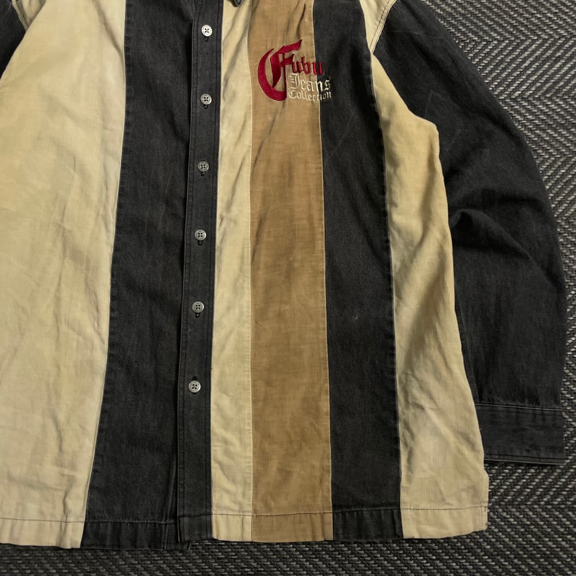 00s 후부 올드스쿨 박시핏 데님 캔버스 셔츠 y 3960 상품이미지3