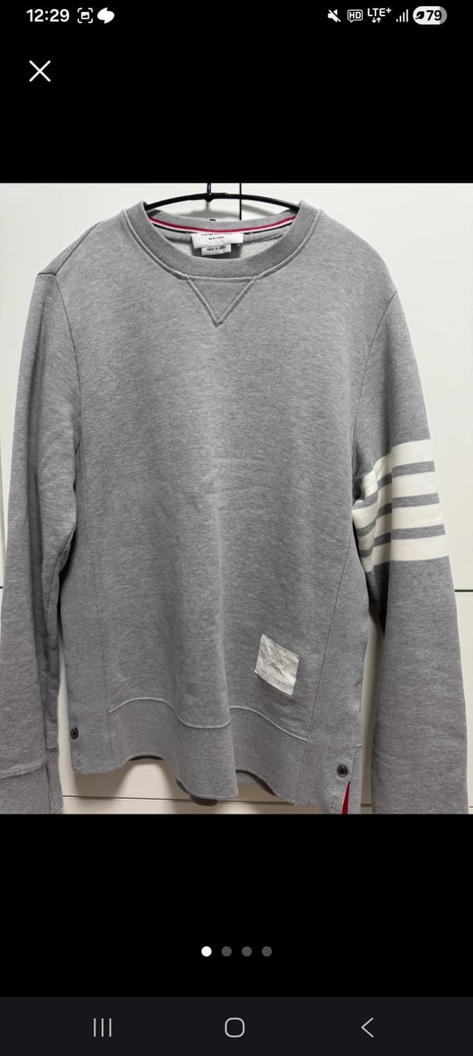 정품)톰브라운 그레이 맨투맨 2사이즈 상품이미지1