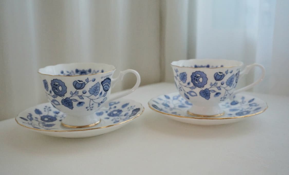 지방시 블루 플라워 찻잔 세트 상품이미지2