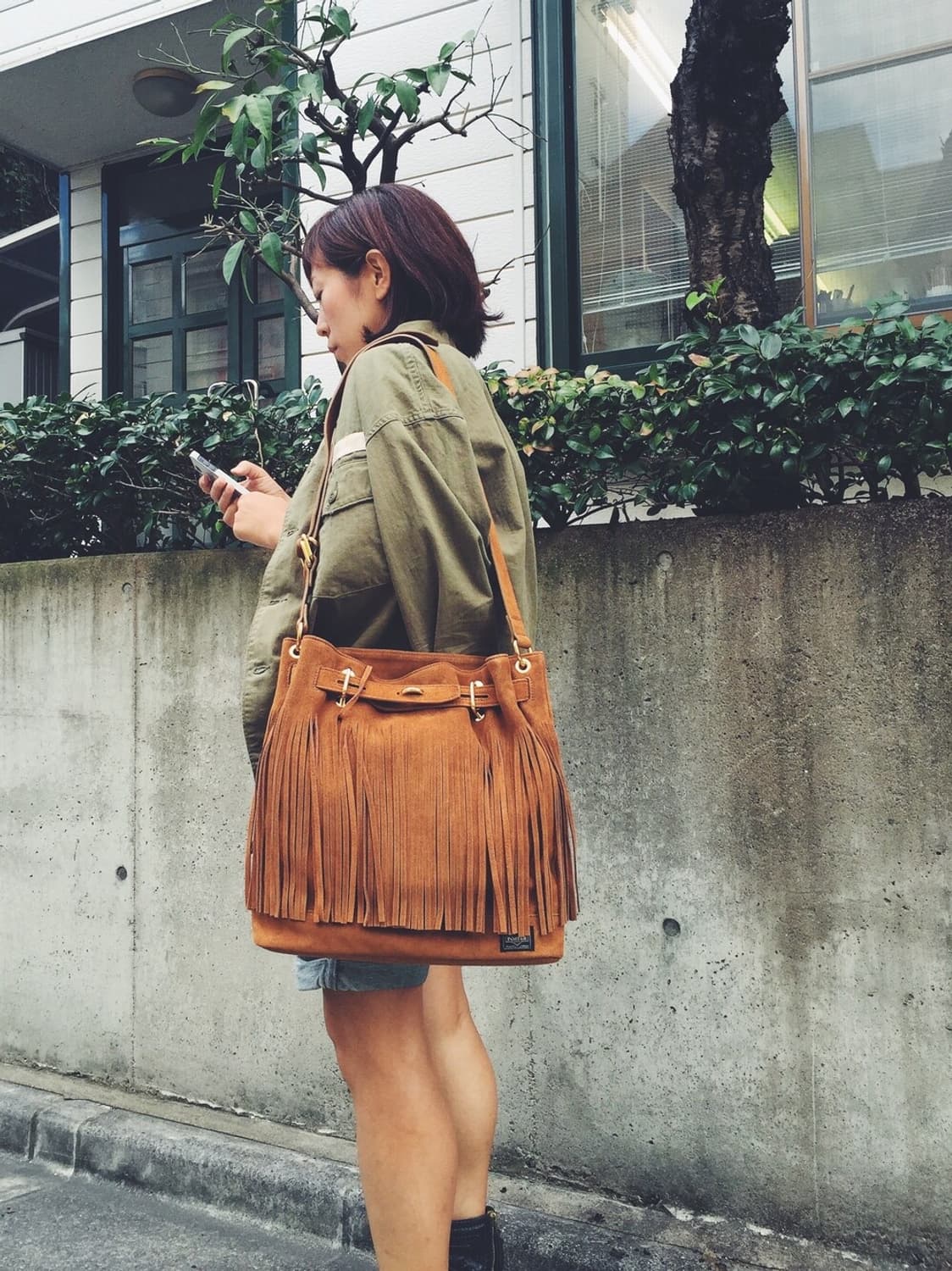 PORTER x 5525 gallery 포터 프린지 숄더백 가방 상품이미지6