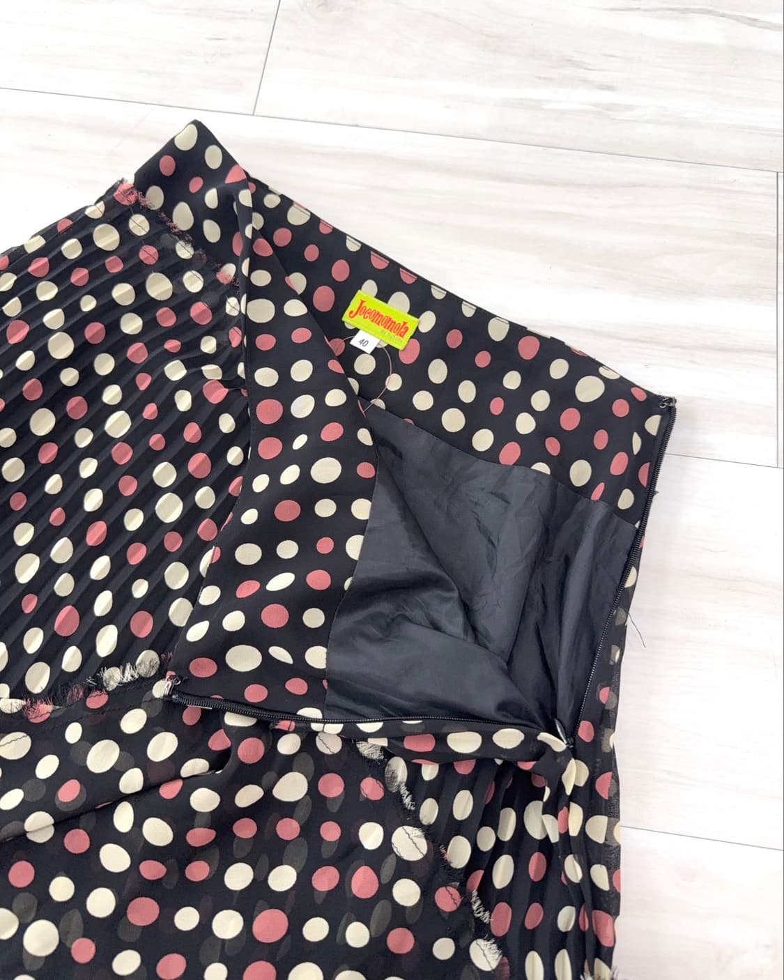 Black Vintage Dot Midi Skirt 상품이미지10
