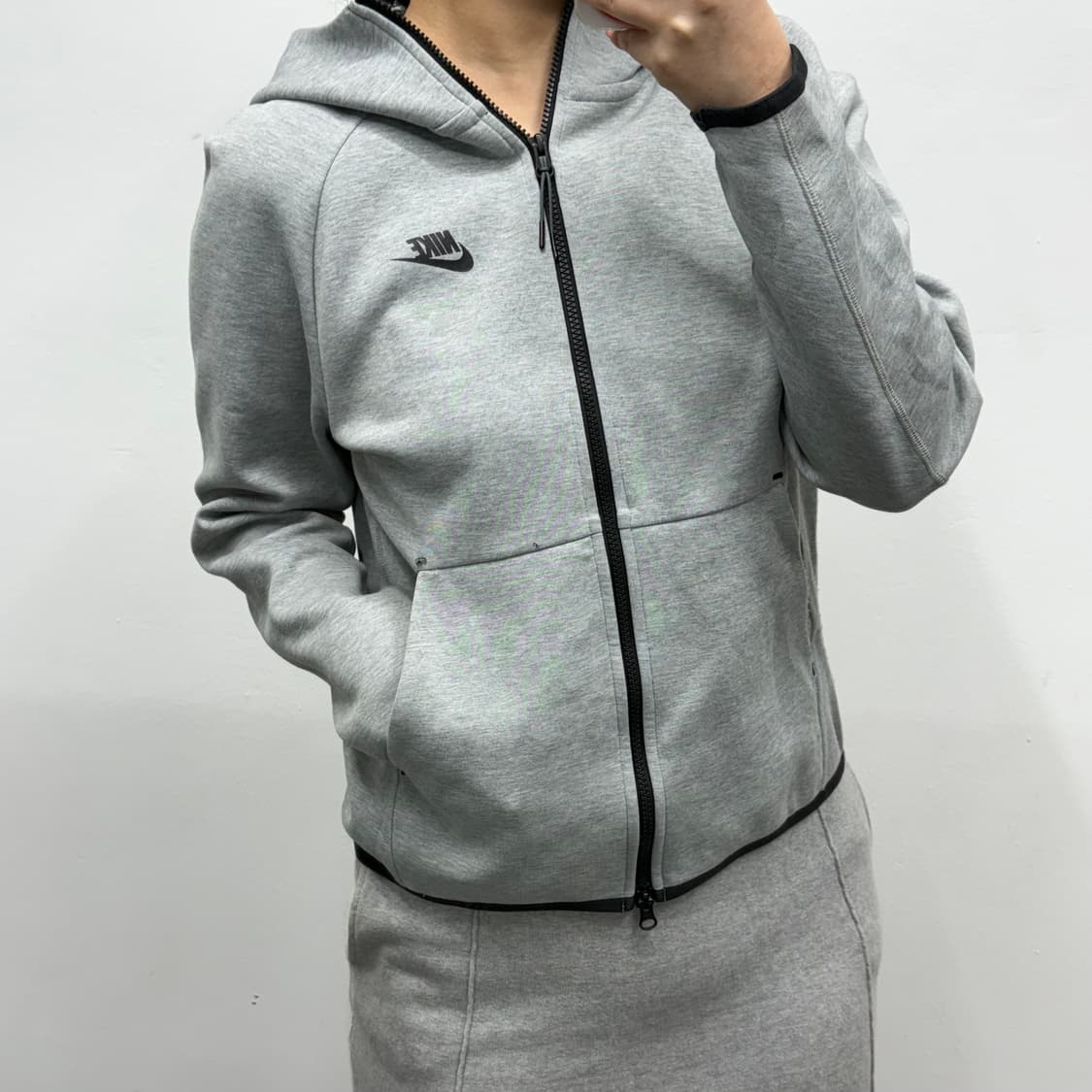 [M] 나이키 그레이 후드집업 상품이미지1