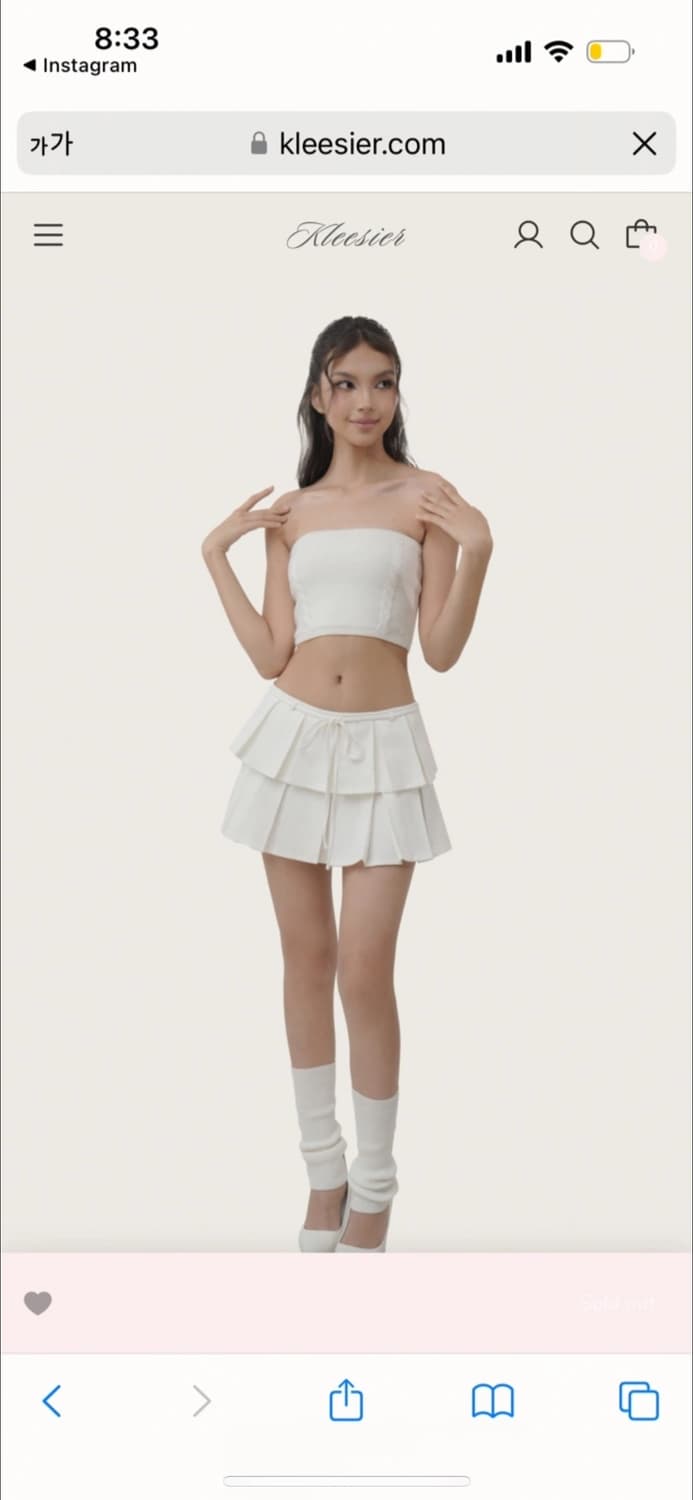 새상품) 클리시어 KLEESIER chou chou 츄츄 후드집업+탑 상품이미지2