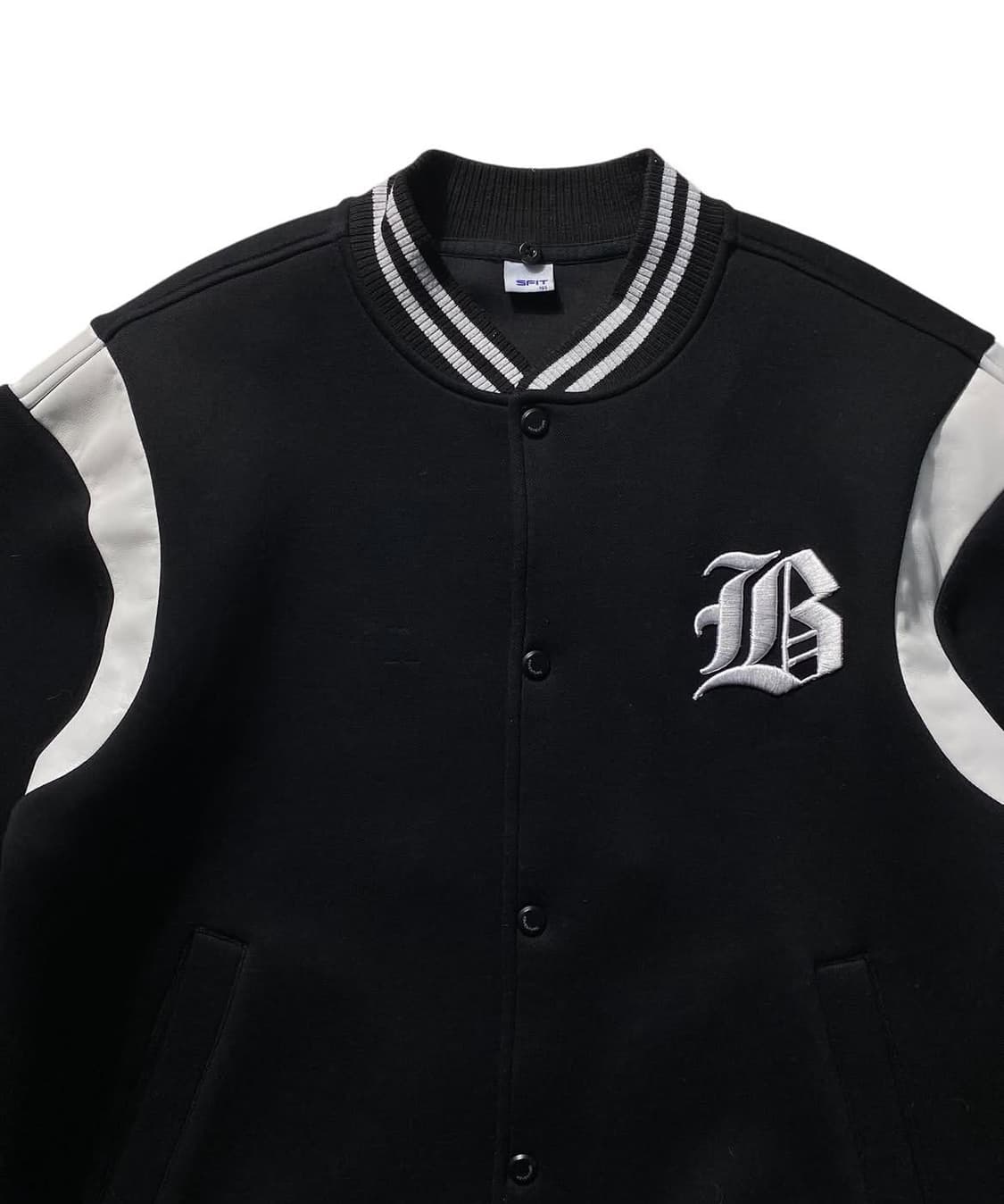 SPIT 블랙 바시티 자켓 상품이미지2