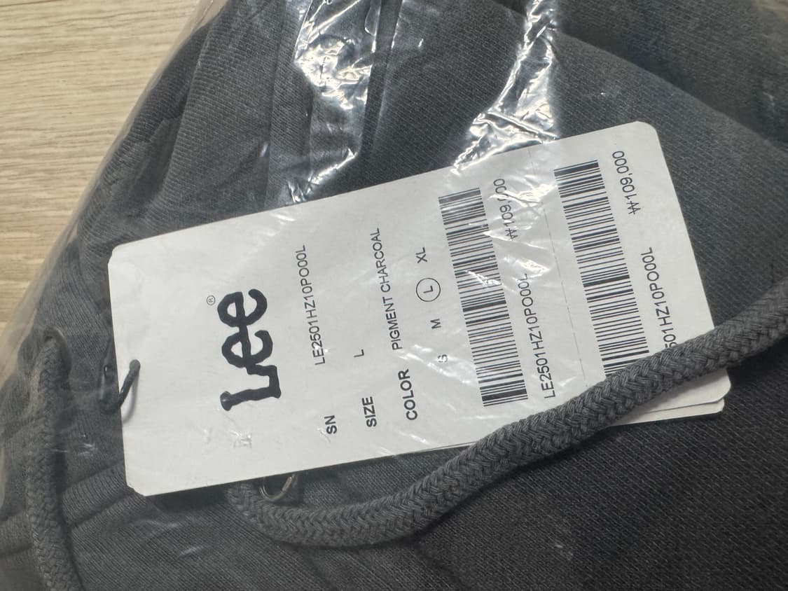 lee 스몰 트위치 후드집업 새상품 차콜 L사이즈 상품이미지4