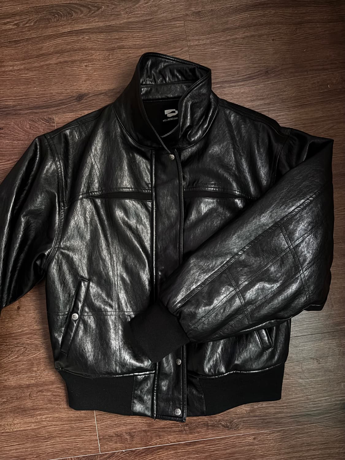 웰빙익스프레스 / Padded Faux Leather Jacket / M 상품이미지5