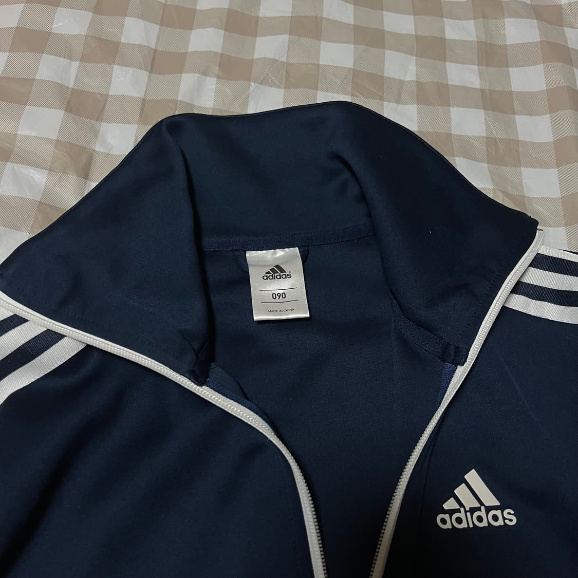 아디다스 져지 네이비 90 집업 삼선 트랙탑 곤색 Y2K 상품이미지2