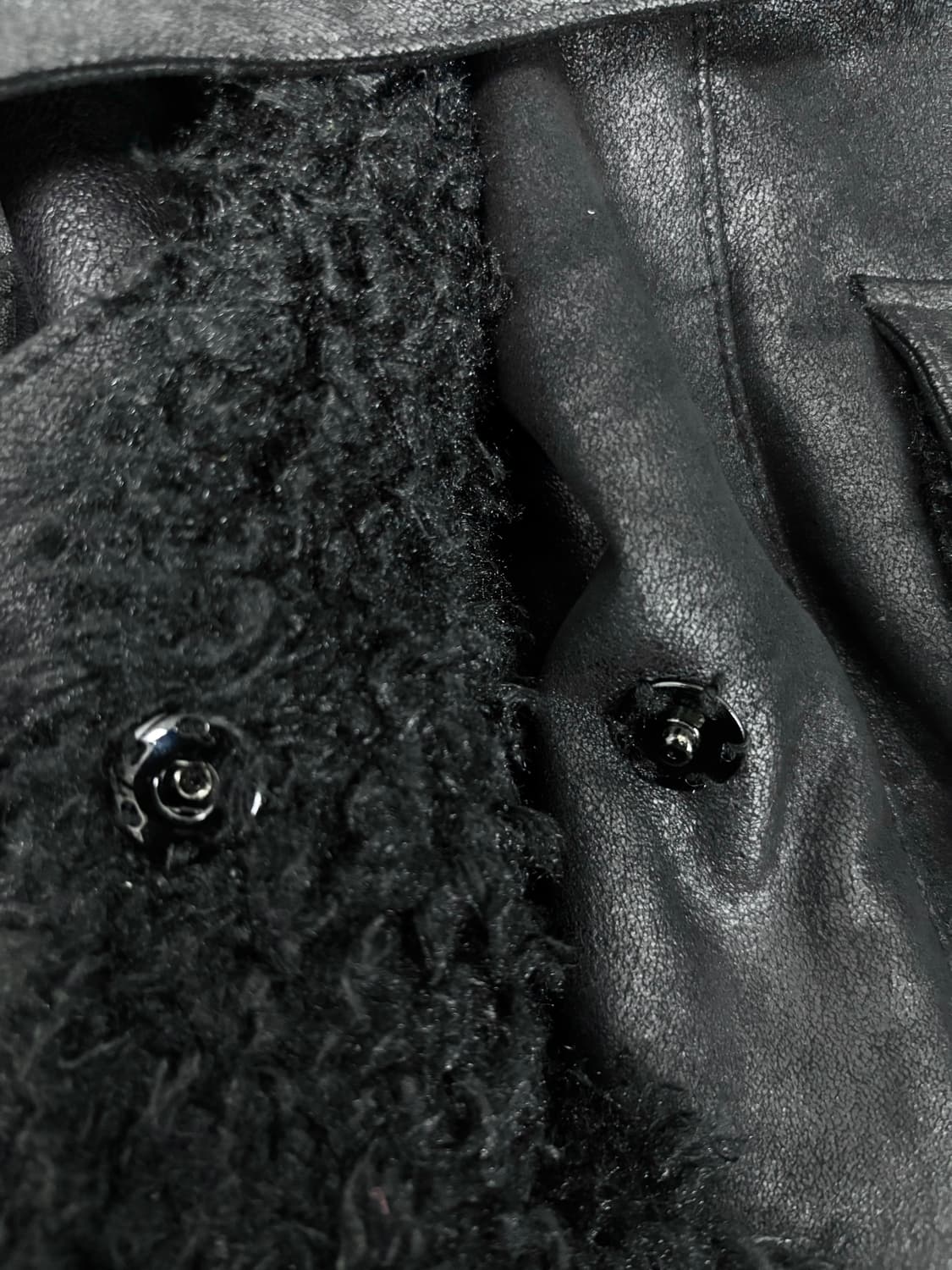 Black Fur Trimming Chic Long Jacket 상품이미지4