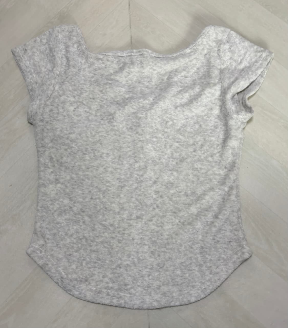 테리 스터드 스퀘어 하프 티셔츠 상품이미지3