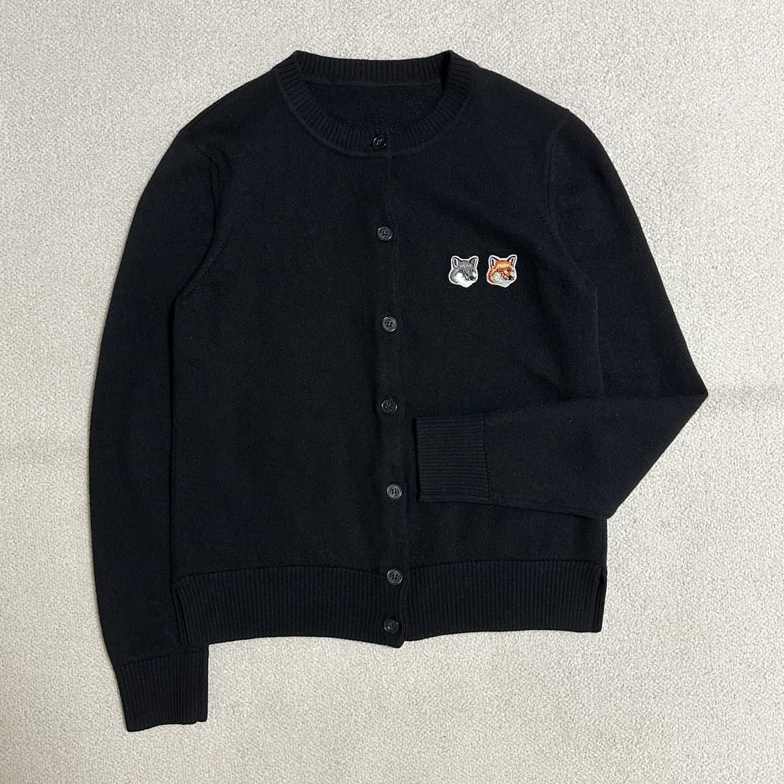 메종키츠네 여성 더블 폭스 헤드 패치 가디건 상품이미지1