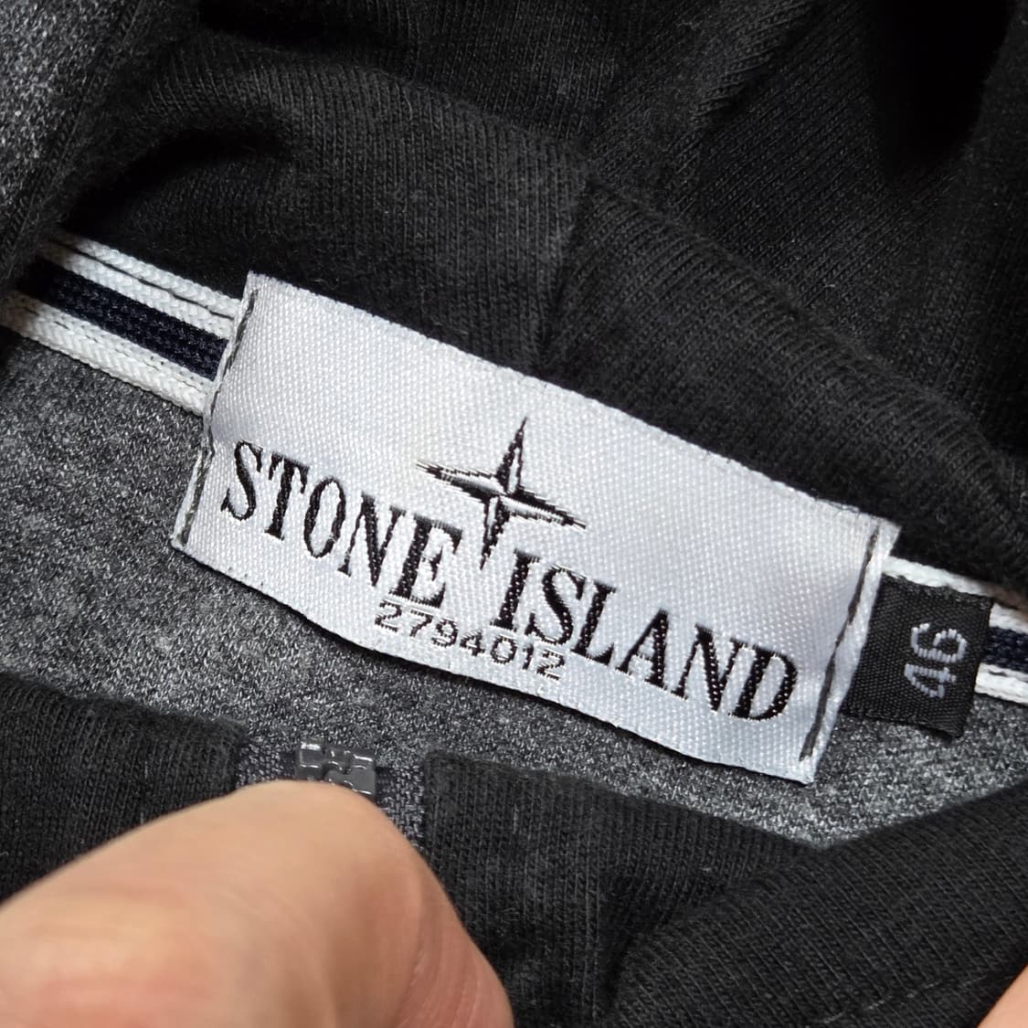 스톤아일랜드 그레이 차콜 후드집업 상품이미지7