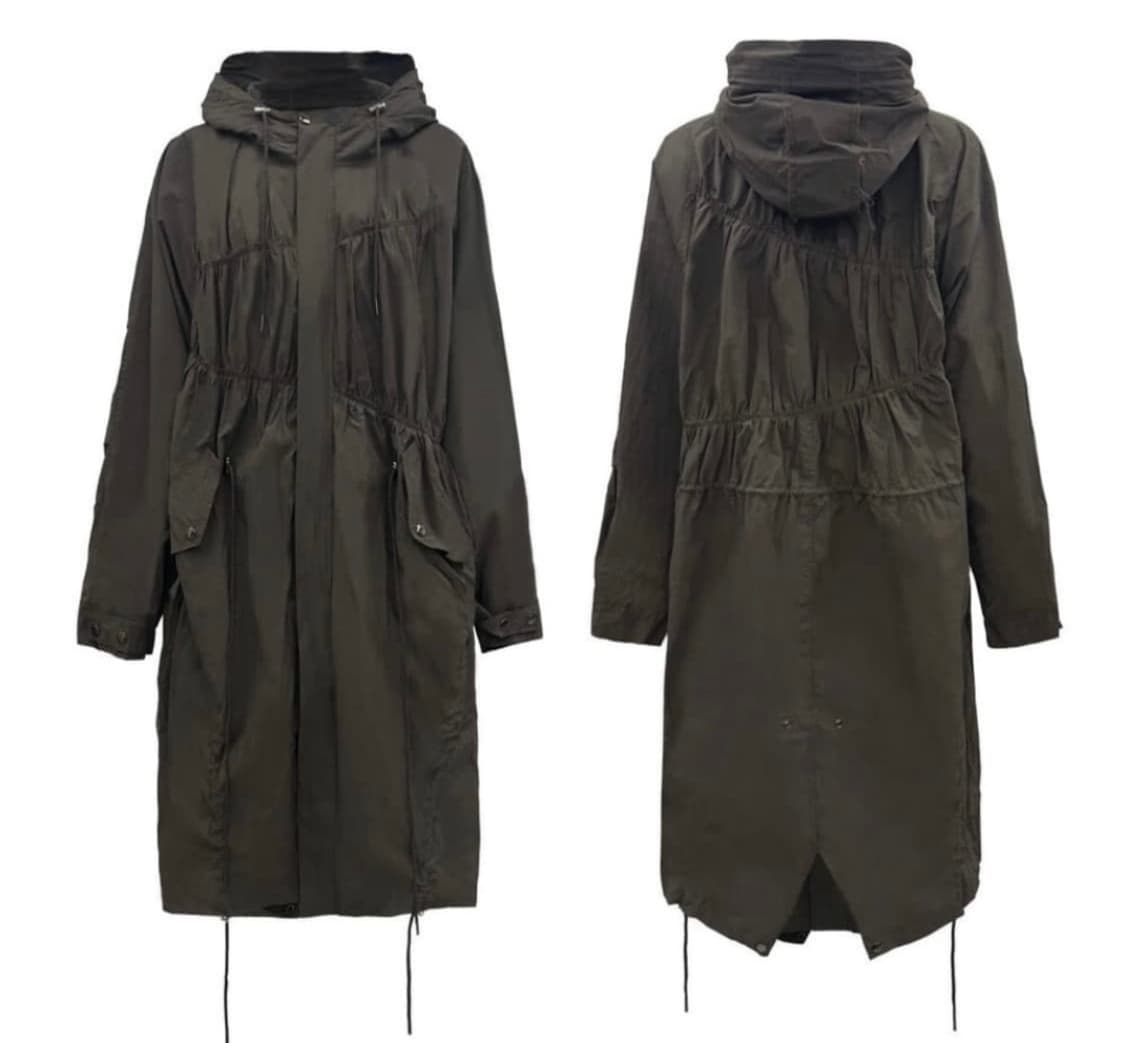 RAWCUT SHIRRING FIELD COAT (UNISEX) MUD 상품이미지3