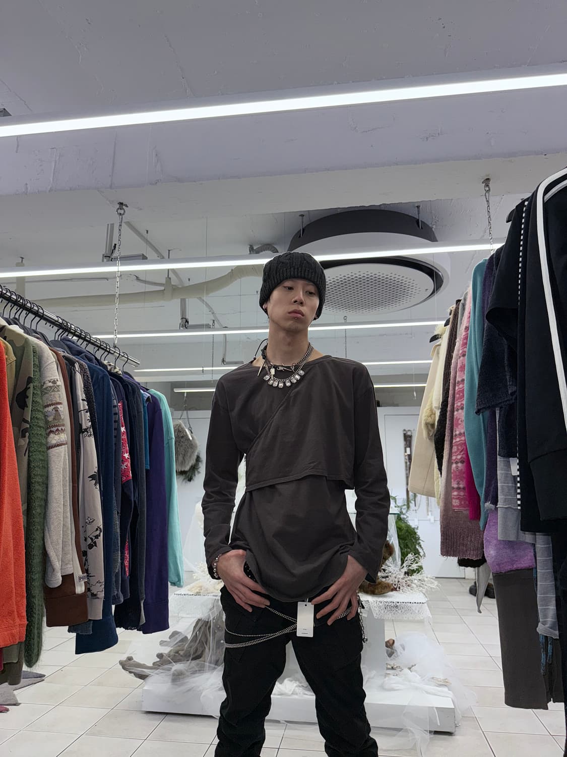 unbalance layered t-shirt 상품이미지5