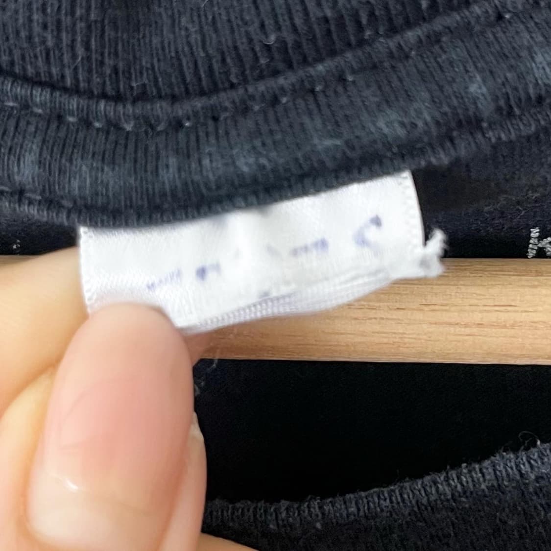 빈티지 블랙 GD 프린팅 하프 티셔츠 상품이미지5