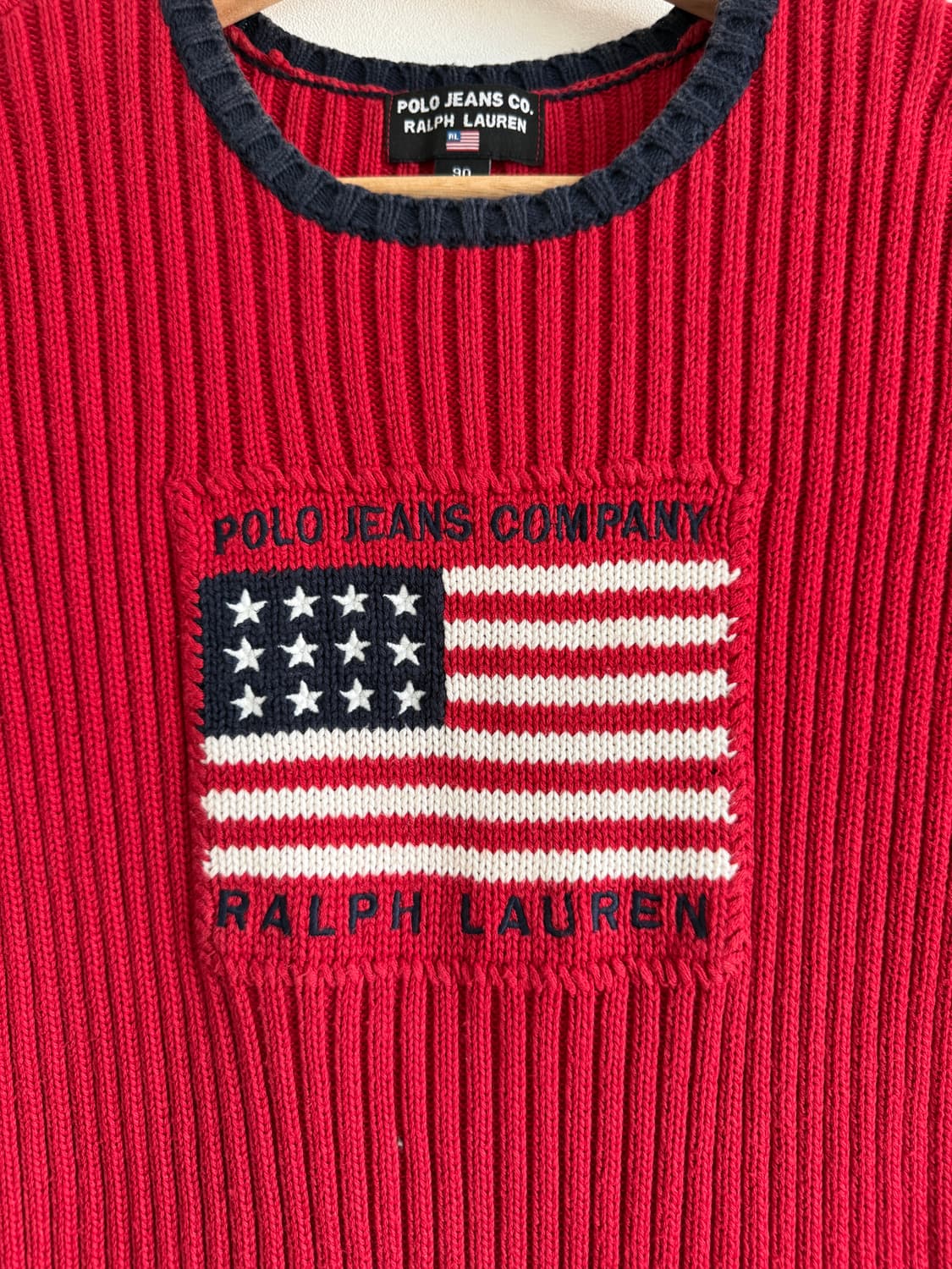 폴로 진스 랄프로렌(POLO JEANS) 성조기 코튼 반팔 니트 상품이미지3