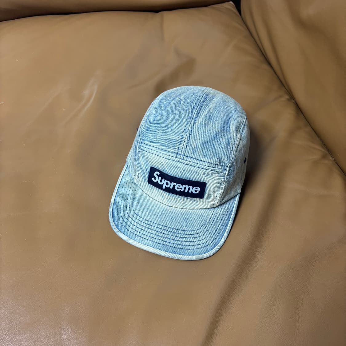 Supreme 슈프림 24ss 워시드 더티 데님 캠프캡 모자 Denim 상품이미지1