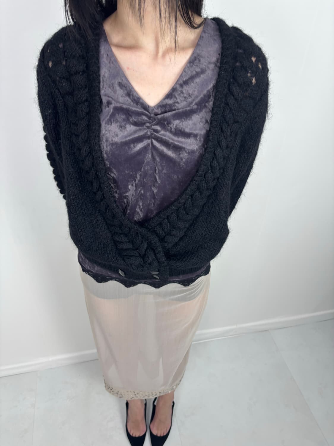 ANGORA CABLE CARDIGAN  상품이미지6