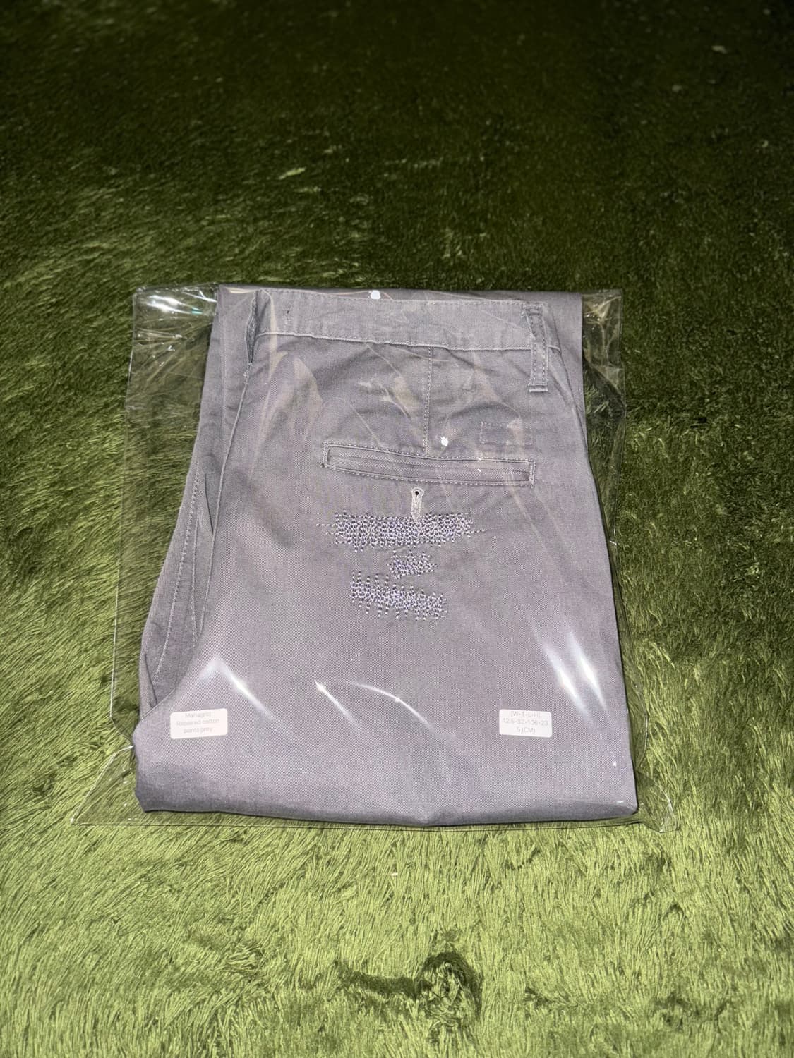 마하그리드 리페어 디테일 루즈 핏 워시드 치노 팬츠 그레이 상품이미지10