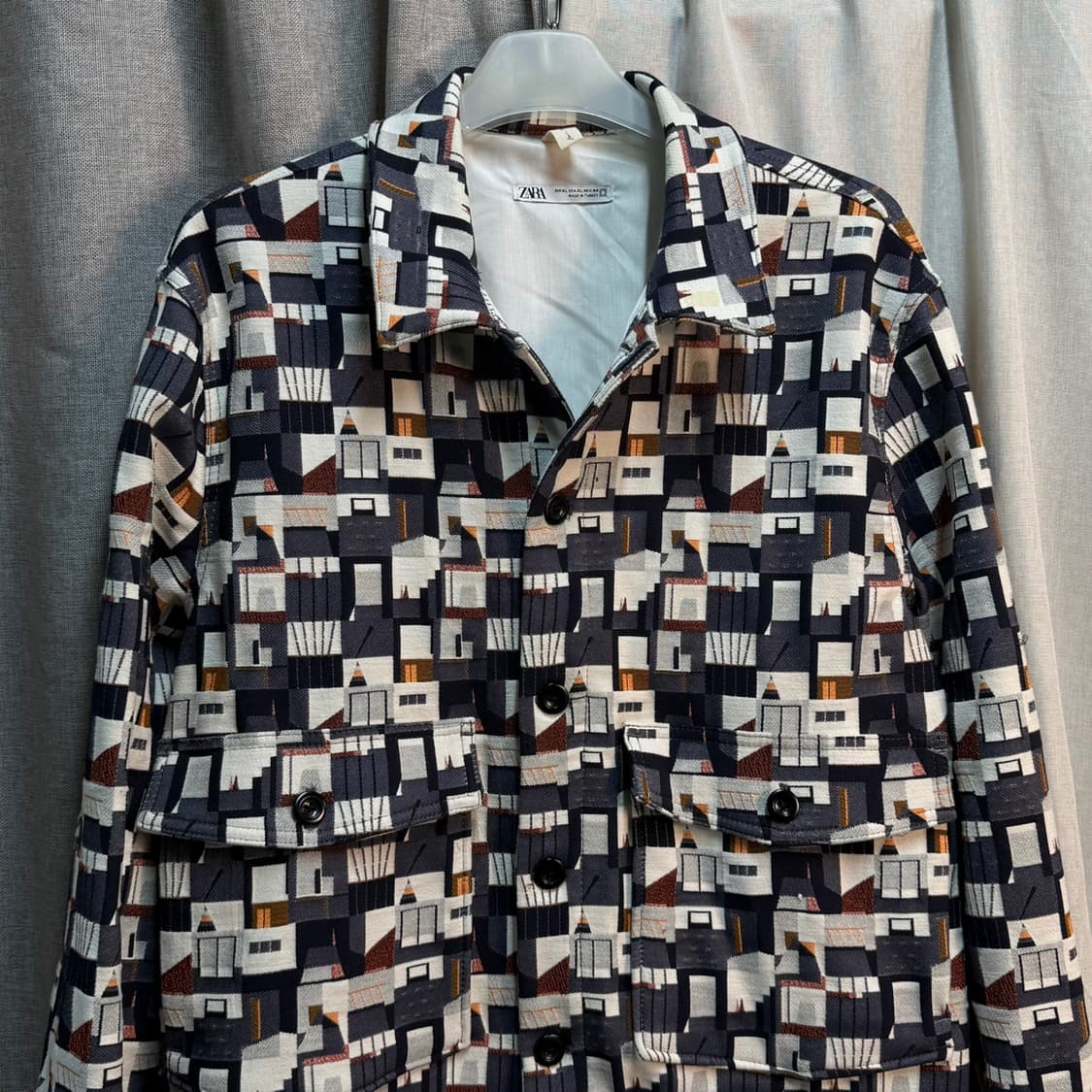 [XL/105] 자라 X Erin Wilson 멀티컬러 워크자켓 블루종 상품이미지3