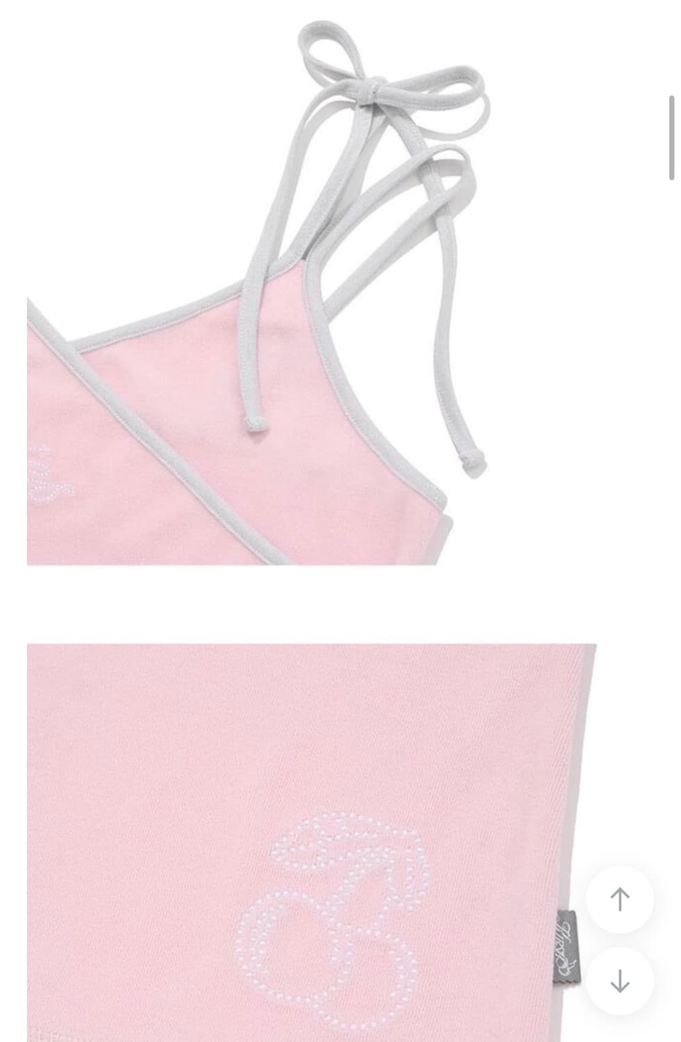 리본 포인트 테리 슬리브리스 상품이미지4