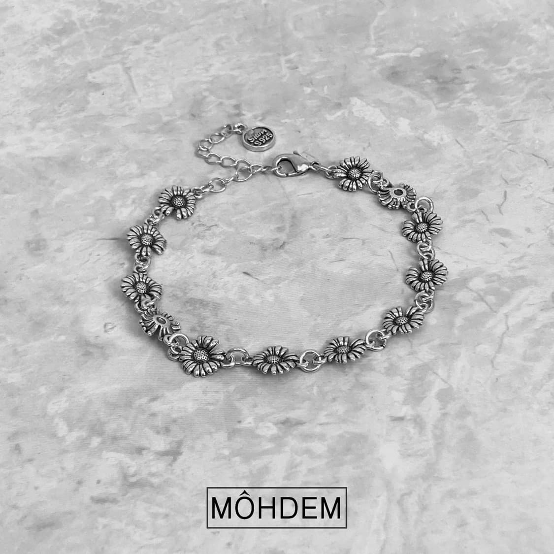 [Unisex] 데이지 크롬 실버 체인팔찌 상품이미지2