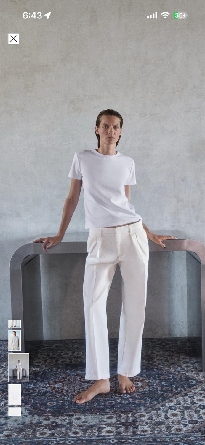 ZARA 반팔 화이트 M 상품이미지1