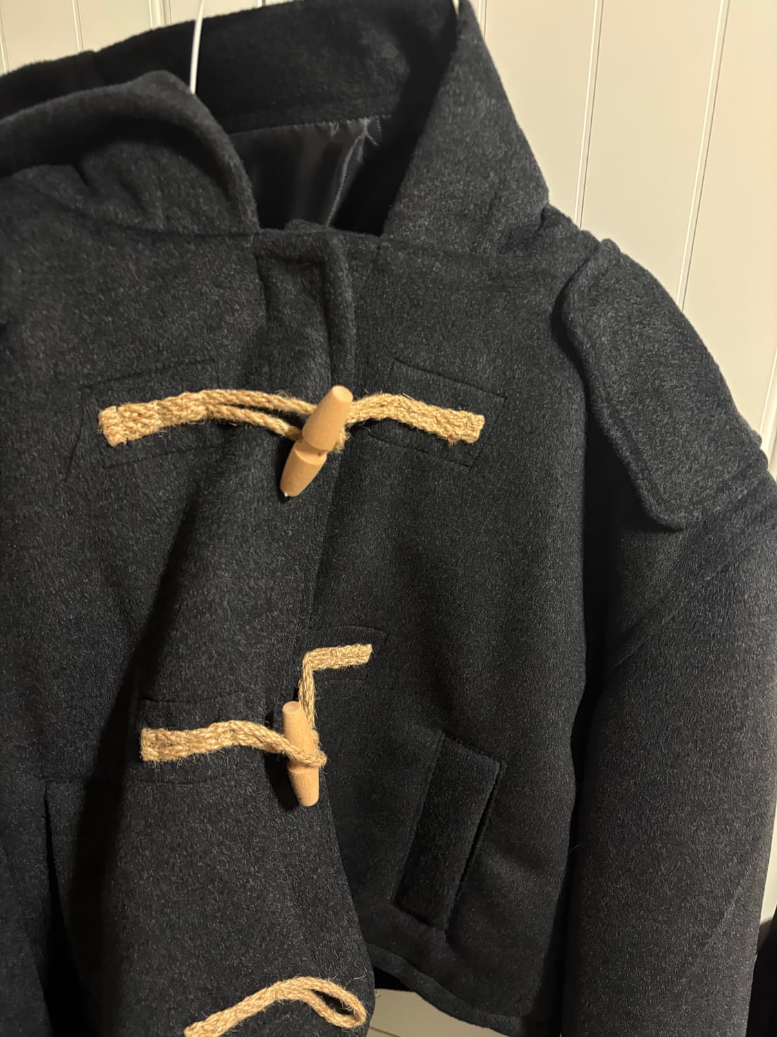 파르티멘토 우먼 숏 더플코트 차콜그레이 F 상품이미지4