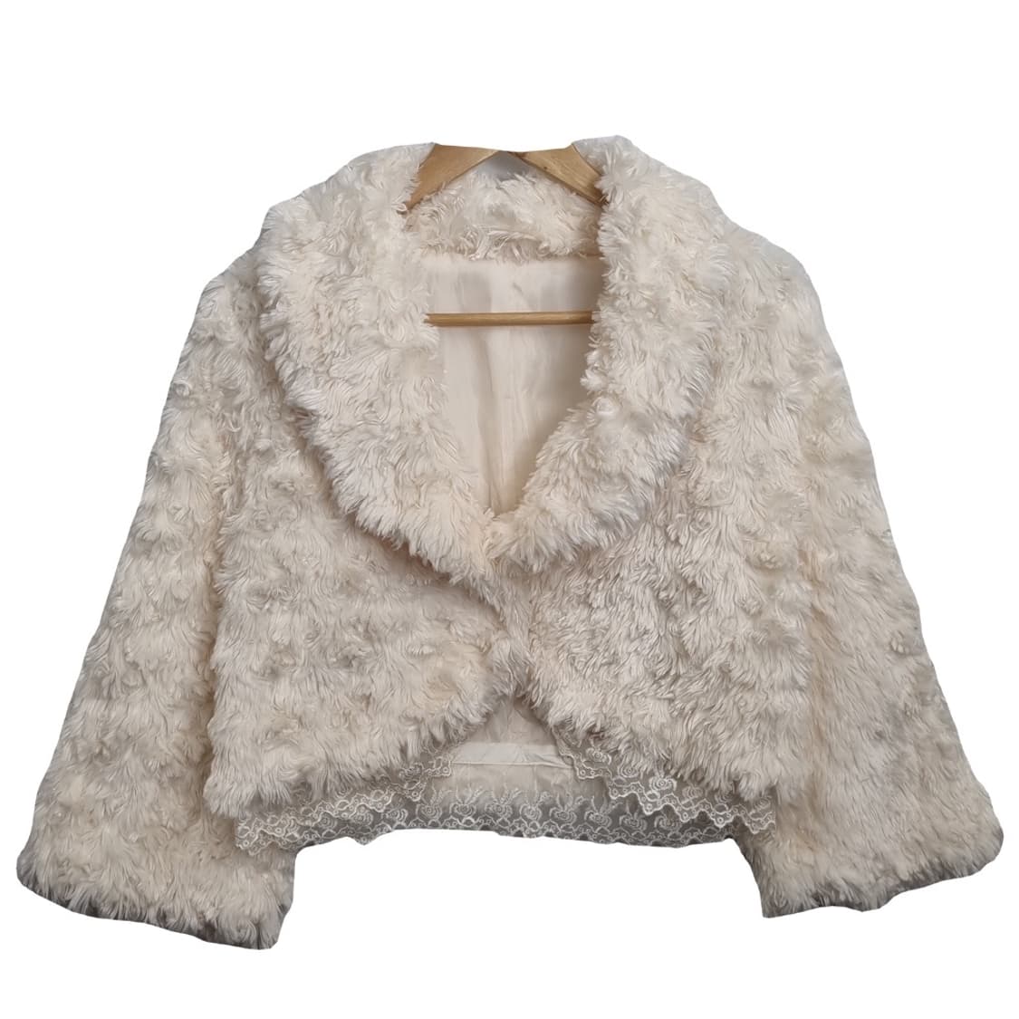 JPN 크림 페이크퍼 볼레로 자켓  상품이미지1